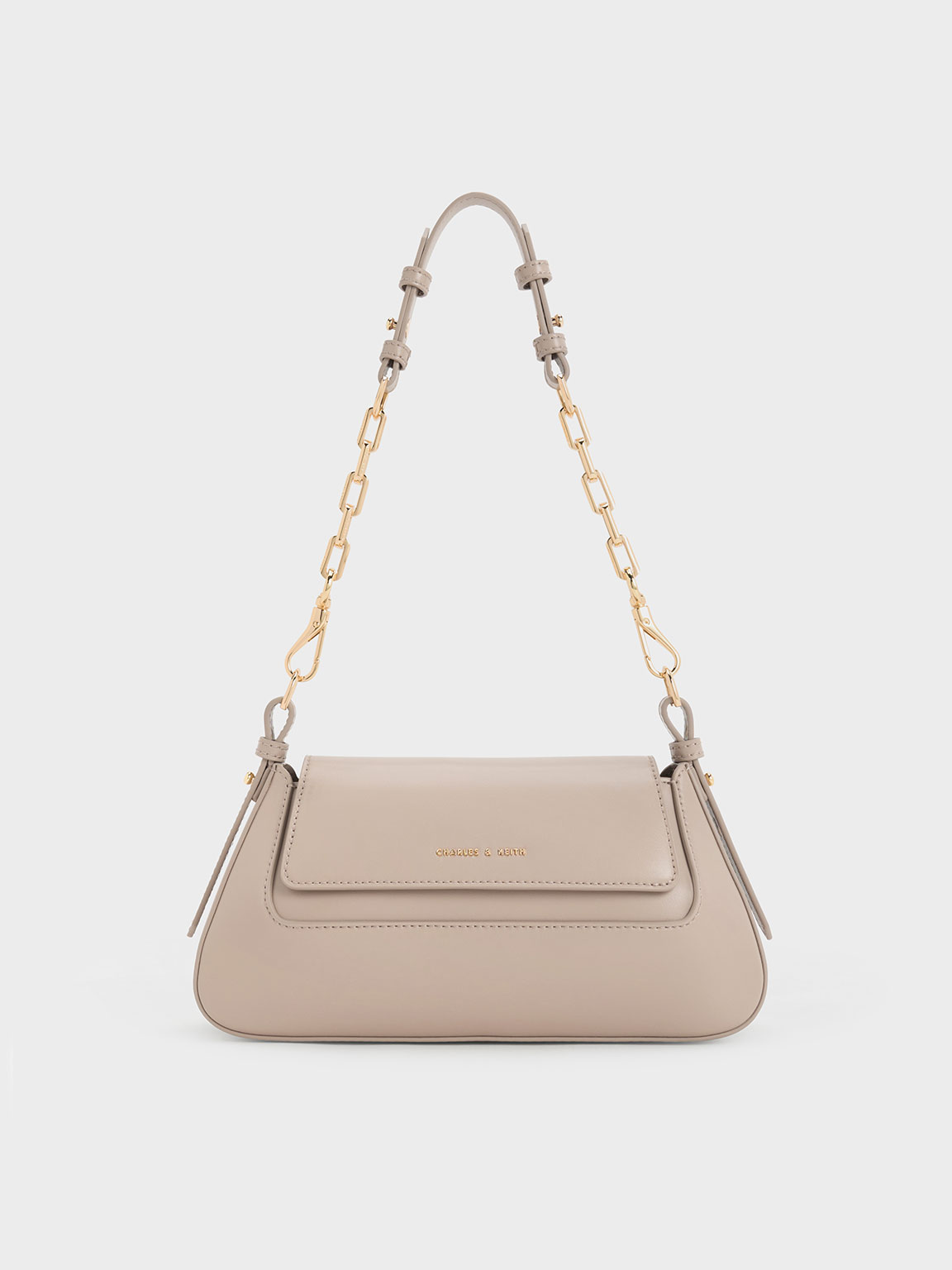 Olivia オリビア トラペーズショルダーバッグ - トープ | CHARLES