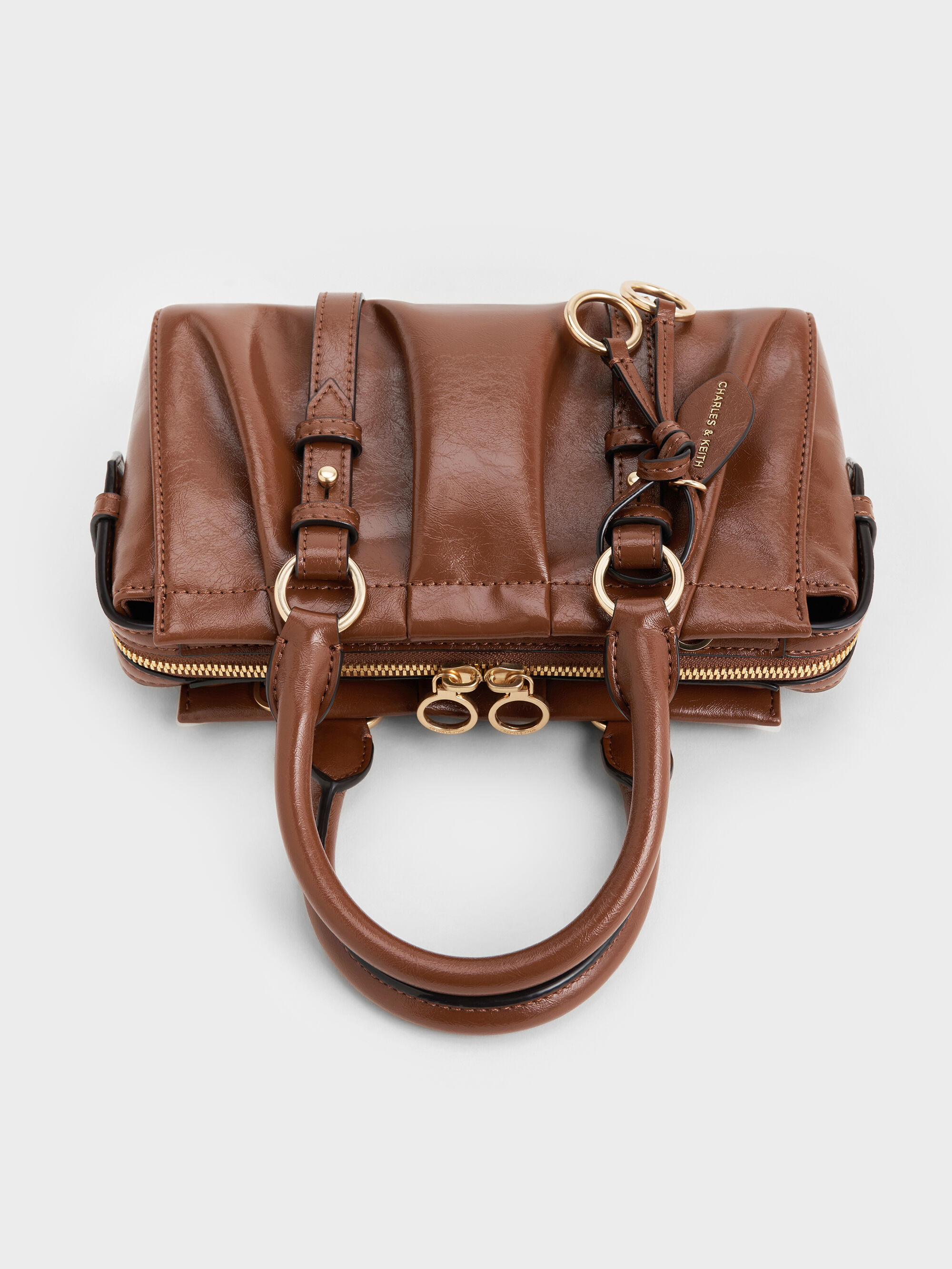 Britton ブリットン ルーシュドトップハンドルトートバッグ