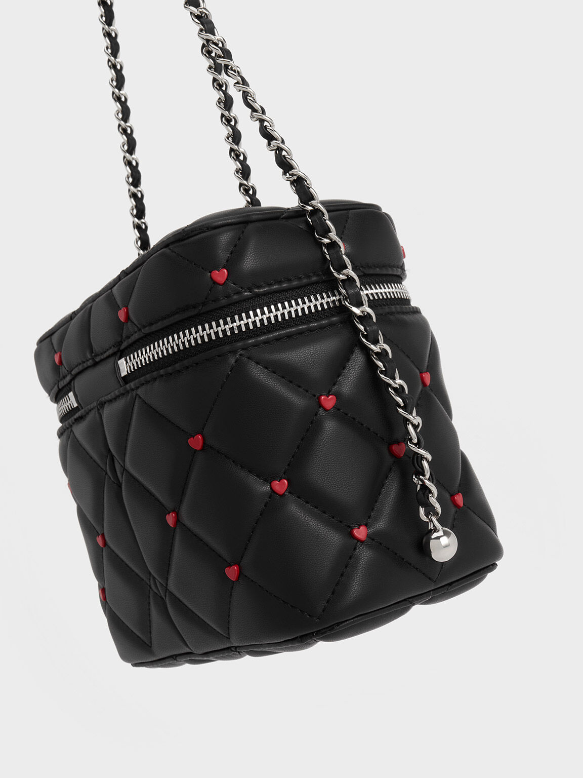 Nezu ネズ キルトハートプリントバッグ - ノワール | CHARLES & KEITH