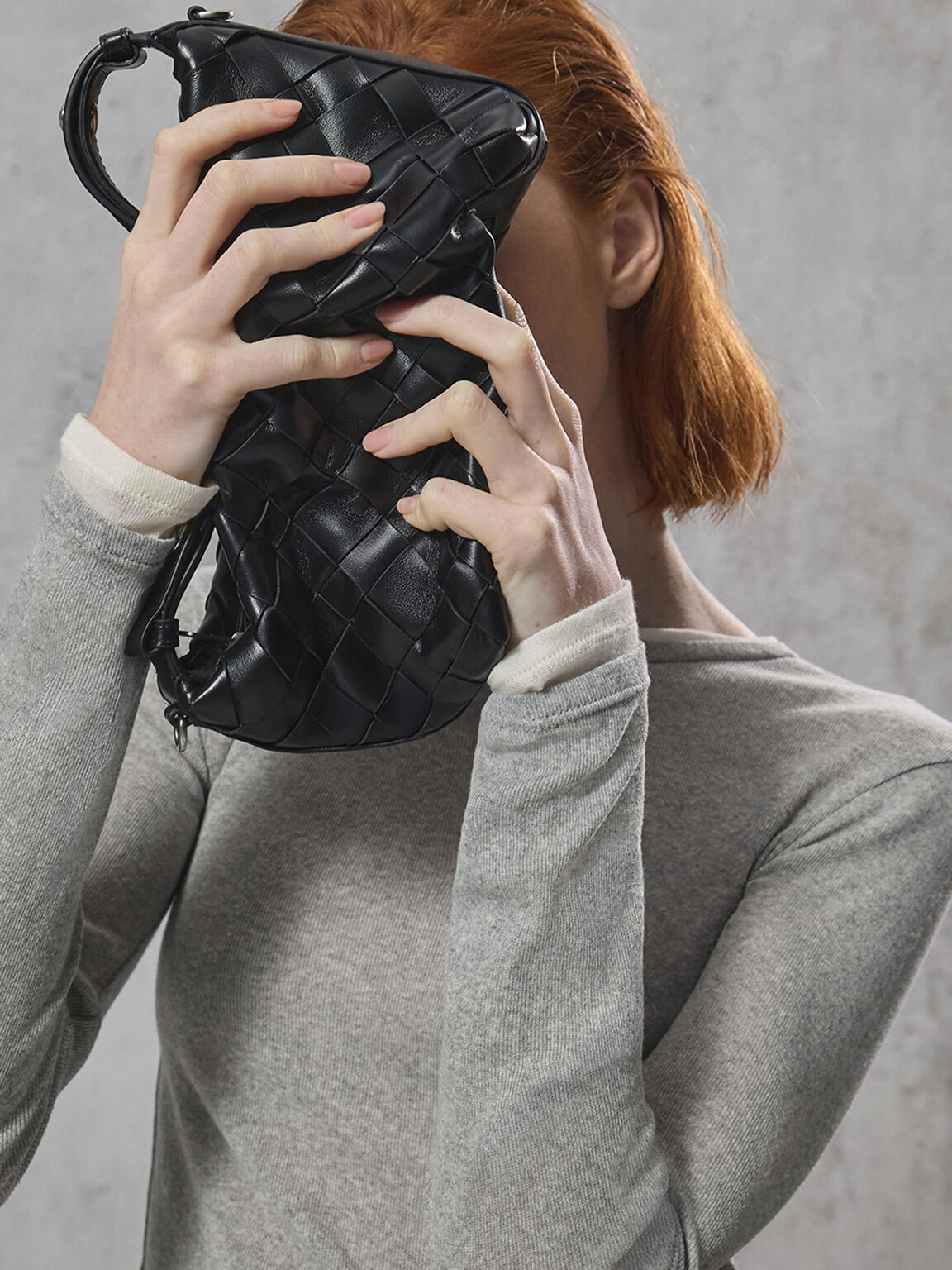 Ivette イヴェット ウーブンショルダーバッグ - ノワール | CHARLES