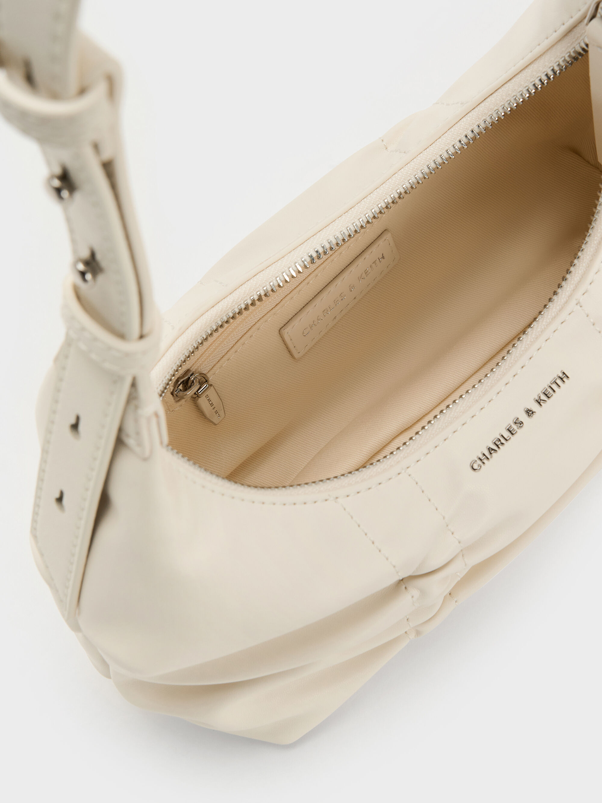 Kadee ケーディー ルーシュドホーボーバッグ - クリーム | CHARLES
