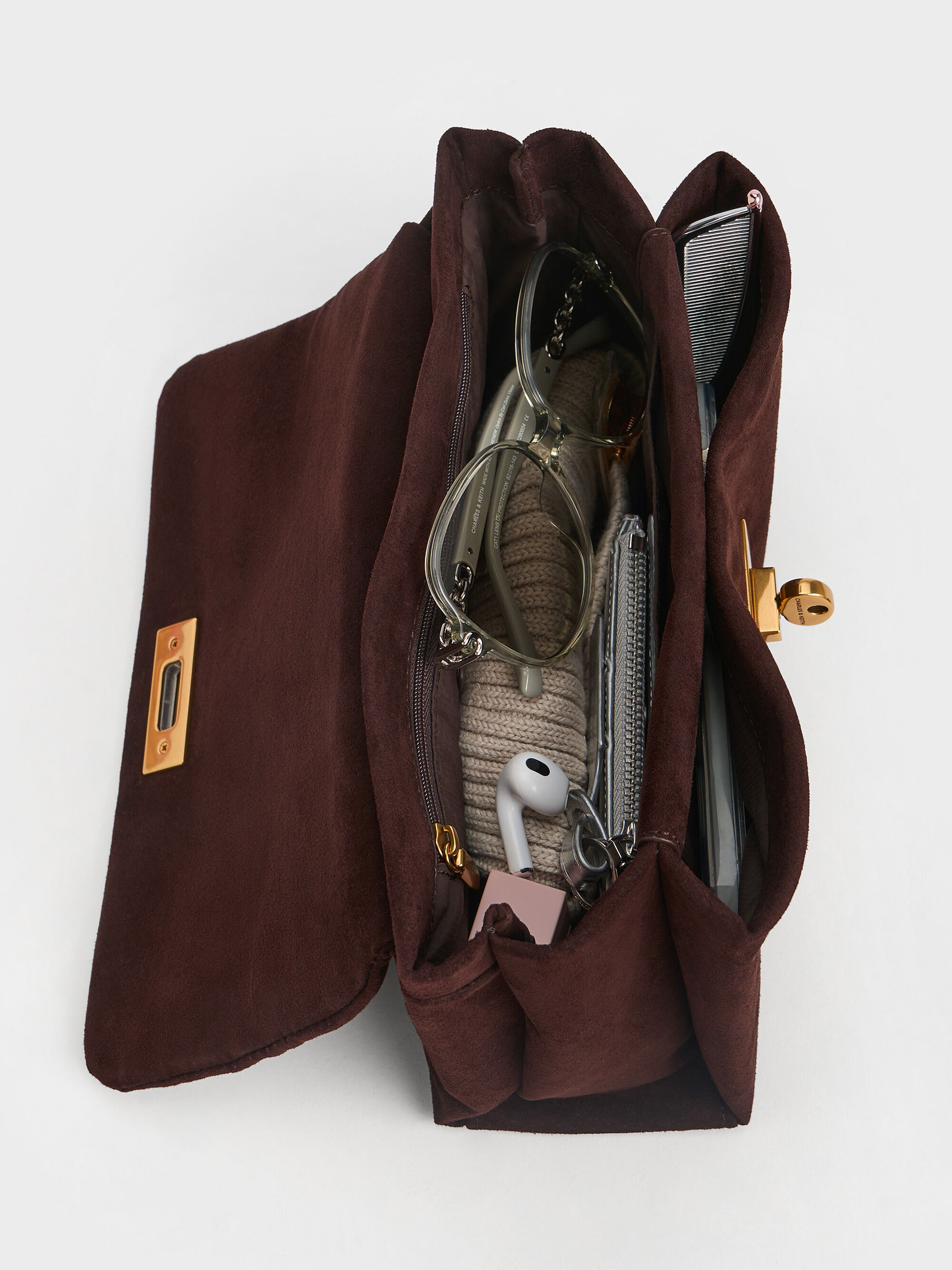 Kerry ケリー チェーンハンドルクロスボディバッグ - エスプレッソ