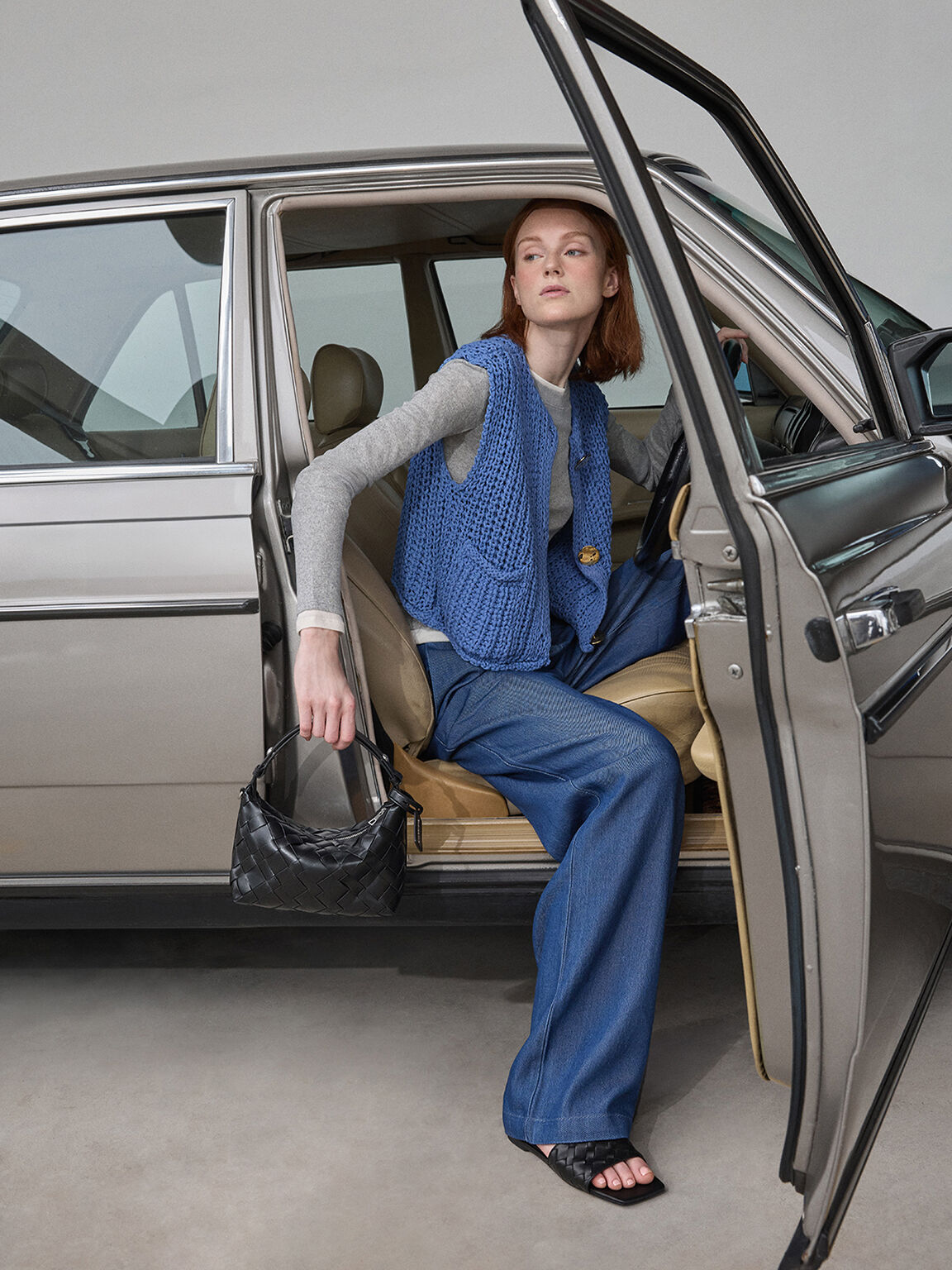 Ivette イヴェット ウーブンショルダーバッグ - ノワール | CHARLES