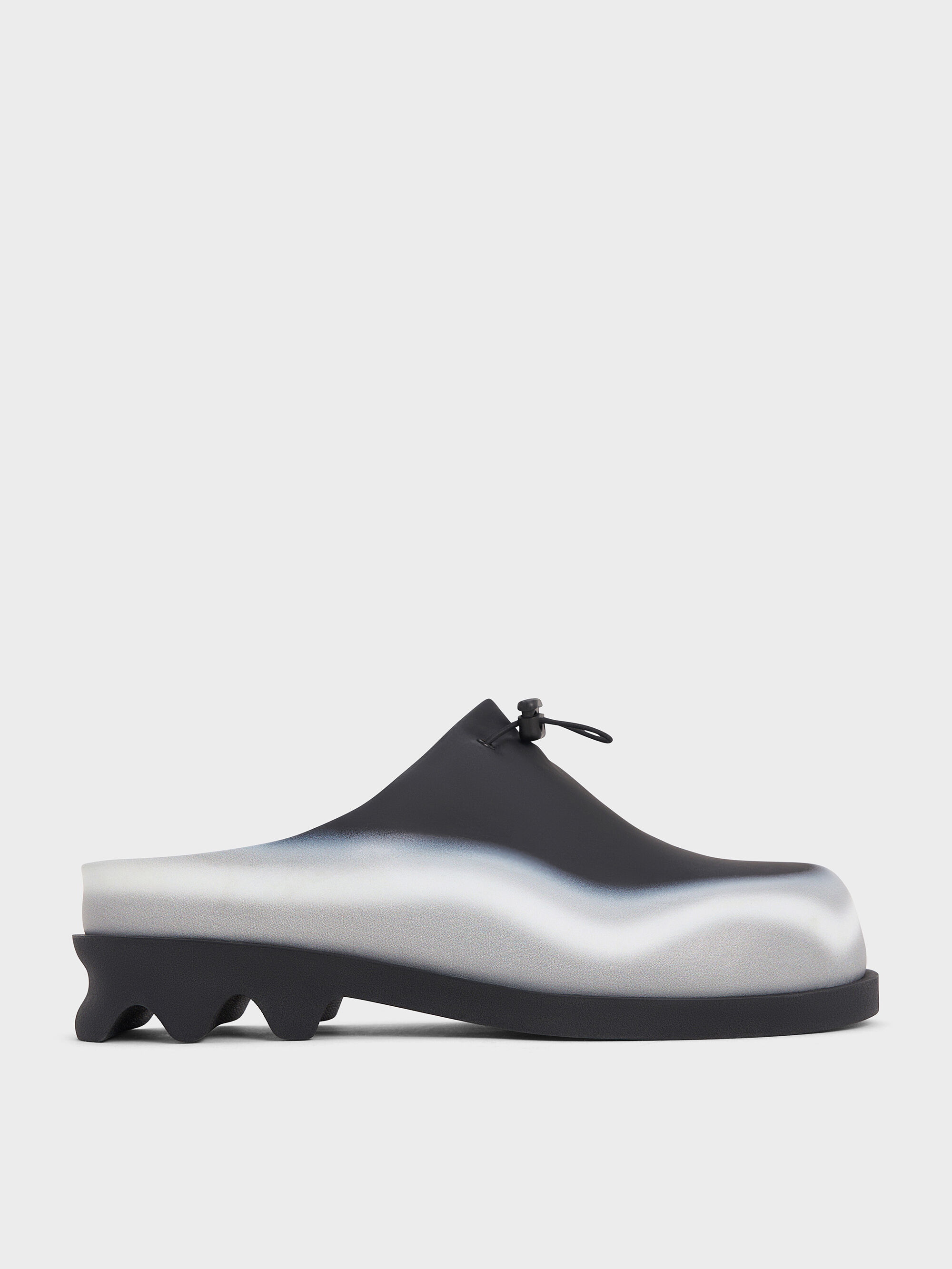 グラディエント ウエーブスリッポンミュール - ブラック | CHARLES