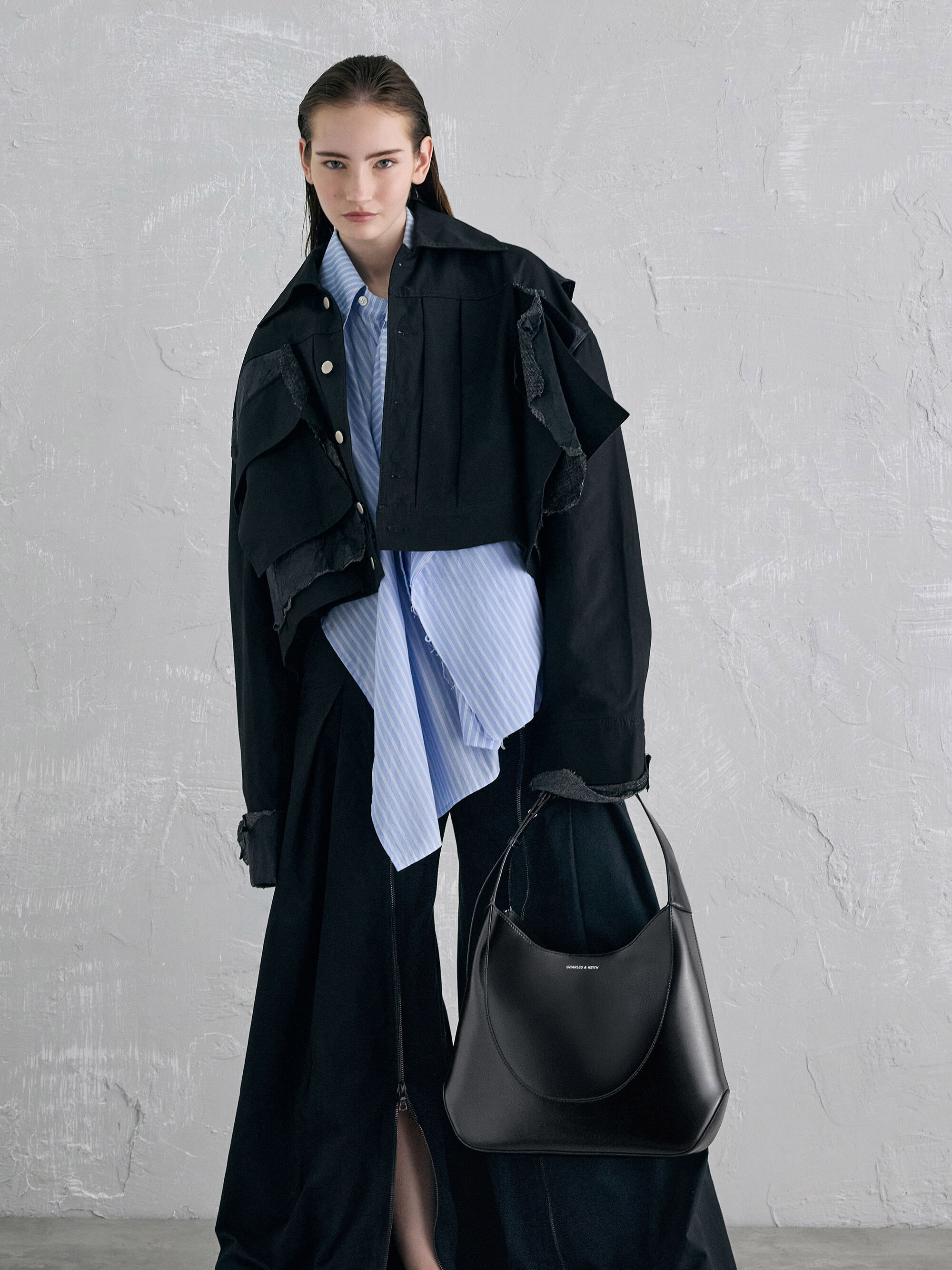 Sigrid シグリッド ホーボーバッグ - ノワール | CHARLES & KEITH