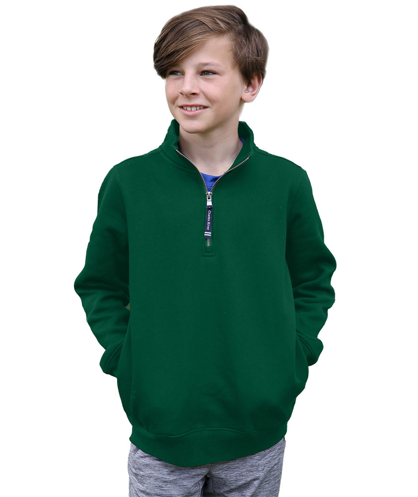 Youth Crosswind Quarter Zip Sweatshirt | Charles River Apparel