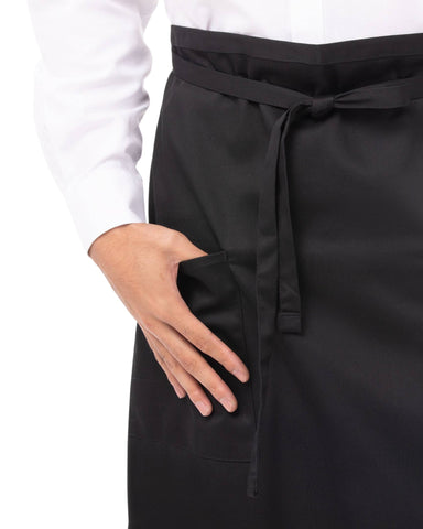 ポケット付きブラック・ロングサロン｜飲食店制服｜Chef Works® — Chef