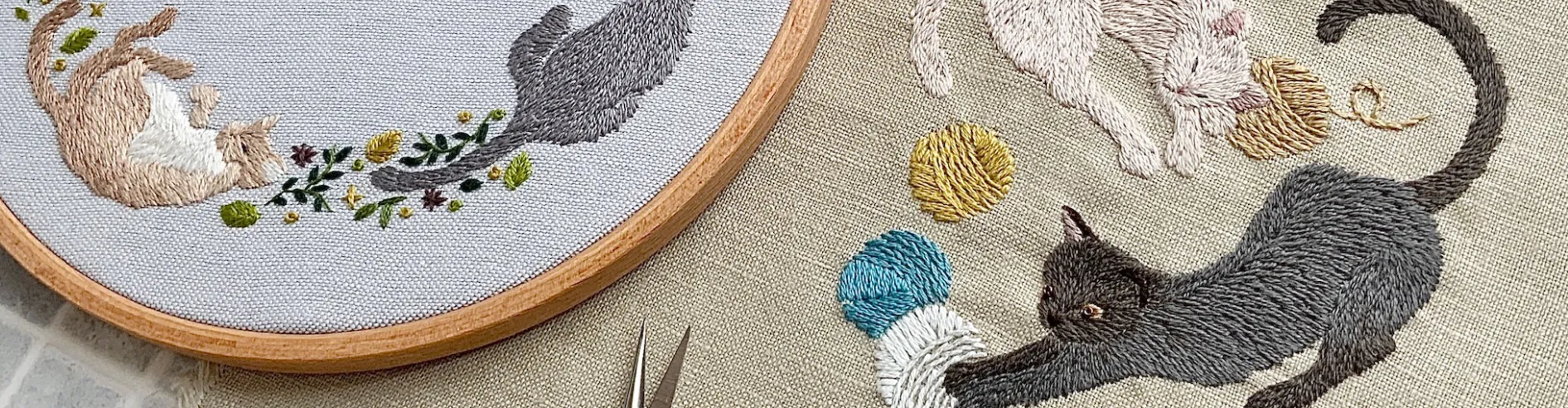 ミニ刺繍枠をつかって | Animal embroidery forum