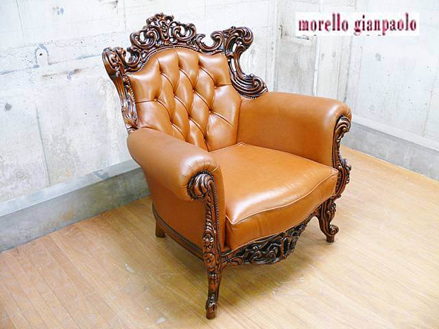 モレロ・ジャンパウロ】Morello gianpaolo イタリア製 ロココ様式 本革