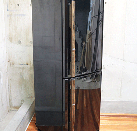 amadana】アマダナ ノンフロン 冷凍冷蔵庫 ZR-441-BK型 ブラック 256L