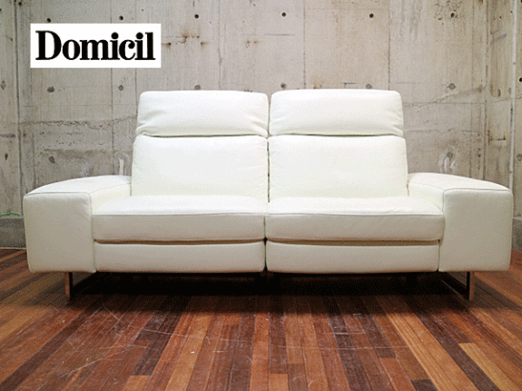 Domicil】ドミシール 総革 ラブソファ 奥山清行 DM-KOD9027N 電動