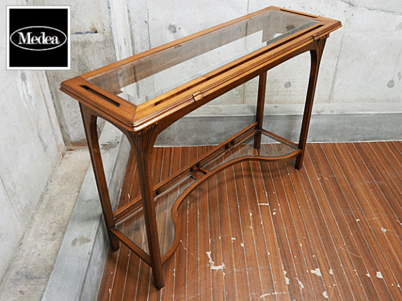 Medea】メデア IDC大塚家具 コンソール デスク ガラス天板 イタリア