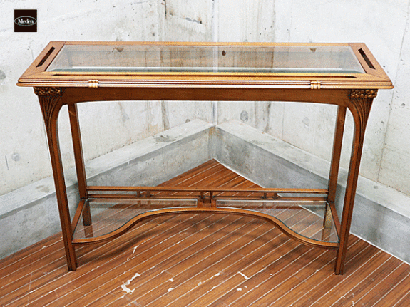 Medea】メデア IDC大塚家具 コンソール デスク ガラス天板 イタリア