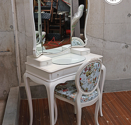 松永工房】IDC大塚家具 カンティーニュ ルーシィー ドレッサー&チェア