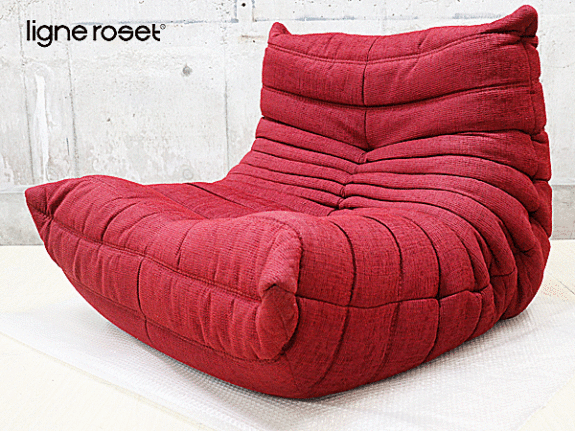 ligne roset】リーンロゼ TOGO トーゴ 1人掛けソファ レッド 出張買取