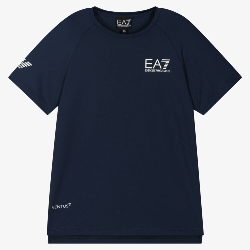 EA7 Emporio Armani - Teen Boys Navy Blue Ventus7 Sports T-Shirt