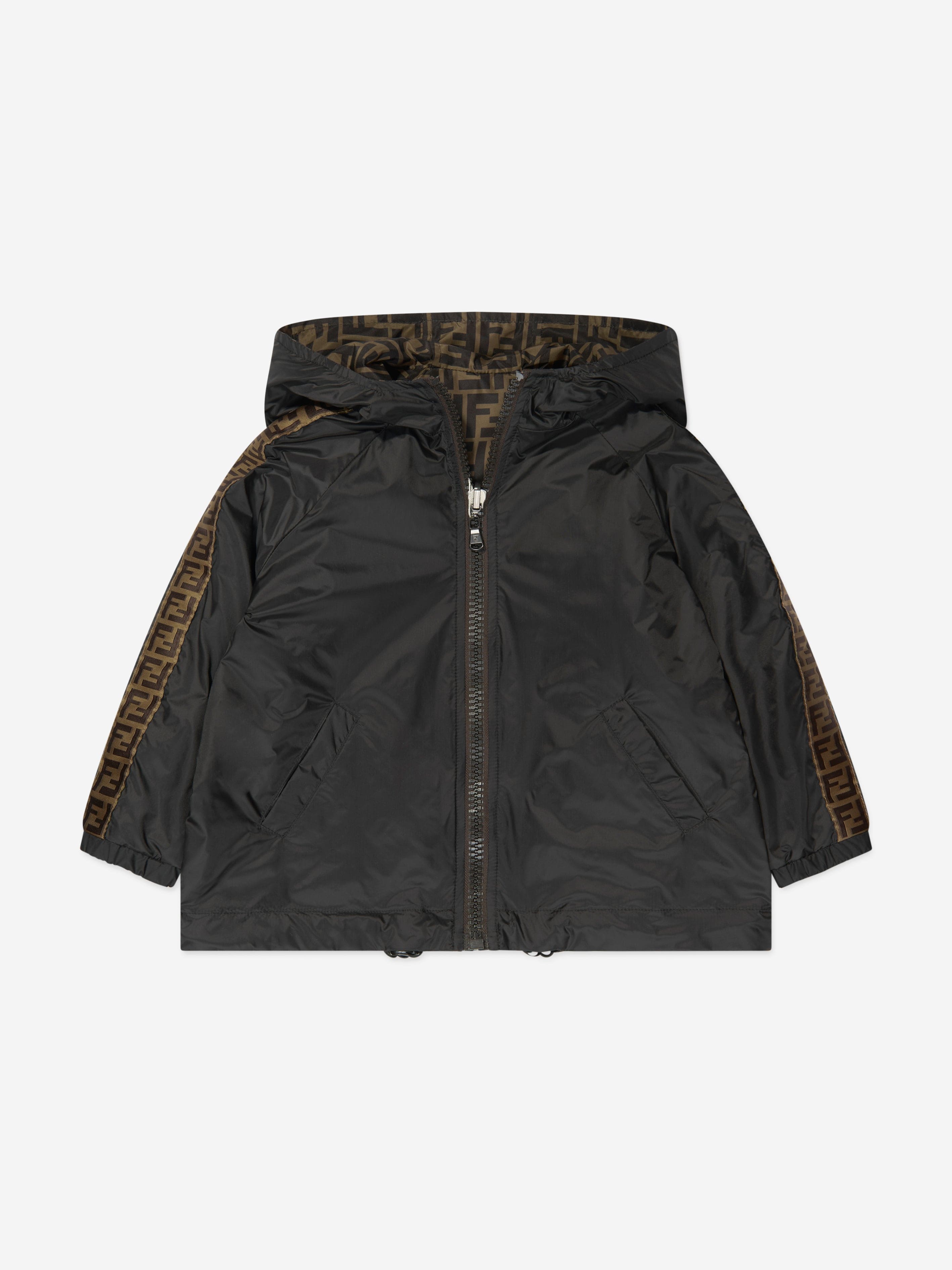 Fendi Kids Reversible FF K-Way Jacket in Black | Childsplay Clothing