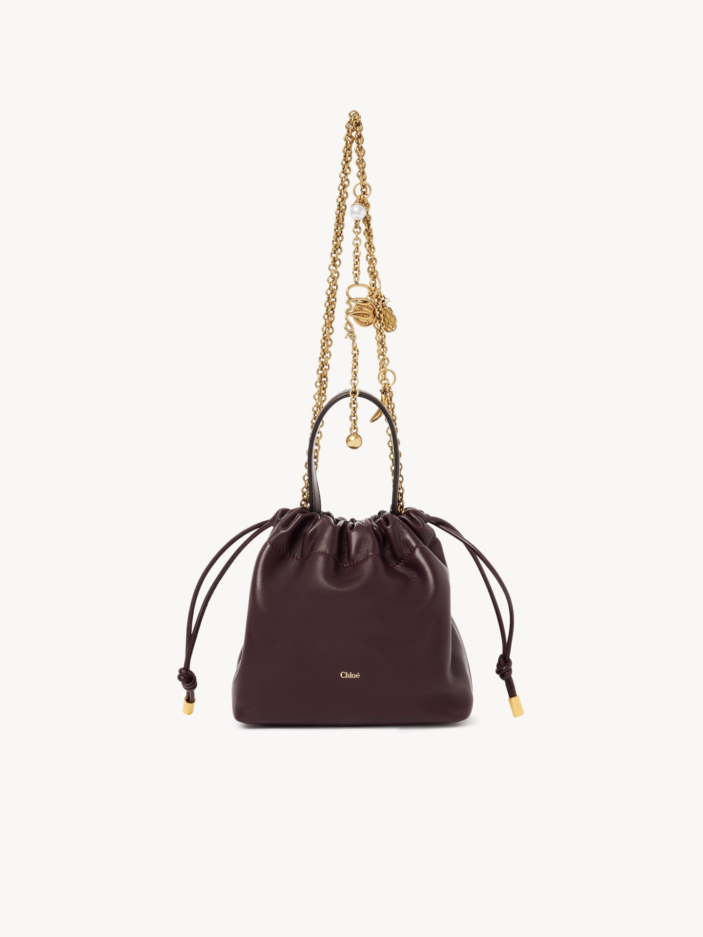 チェーン付きソフトレザー製Chloé Iconsミニショルダーバッグ 紫 - Chloé