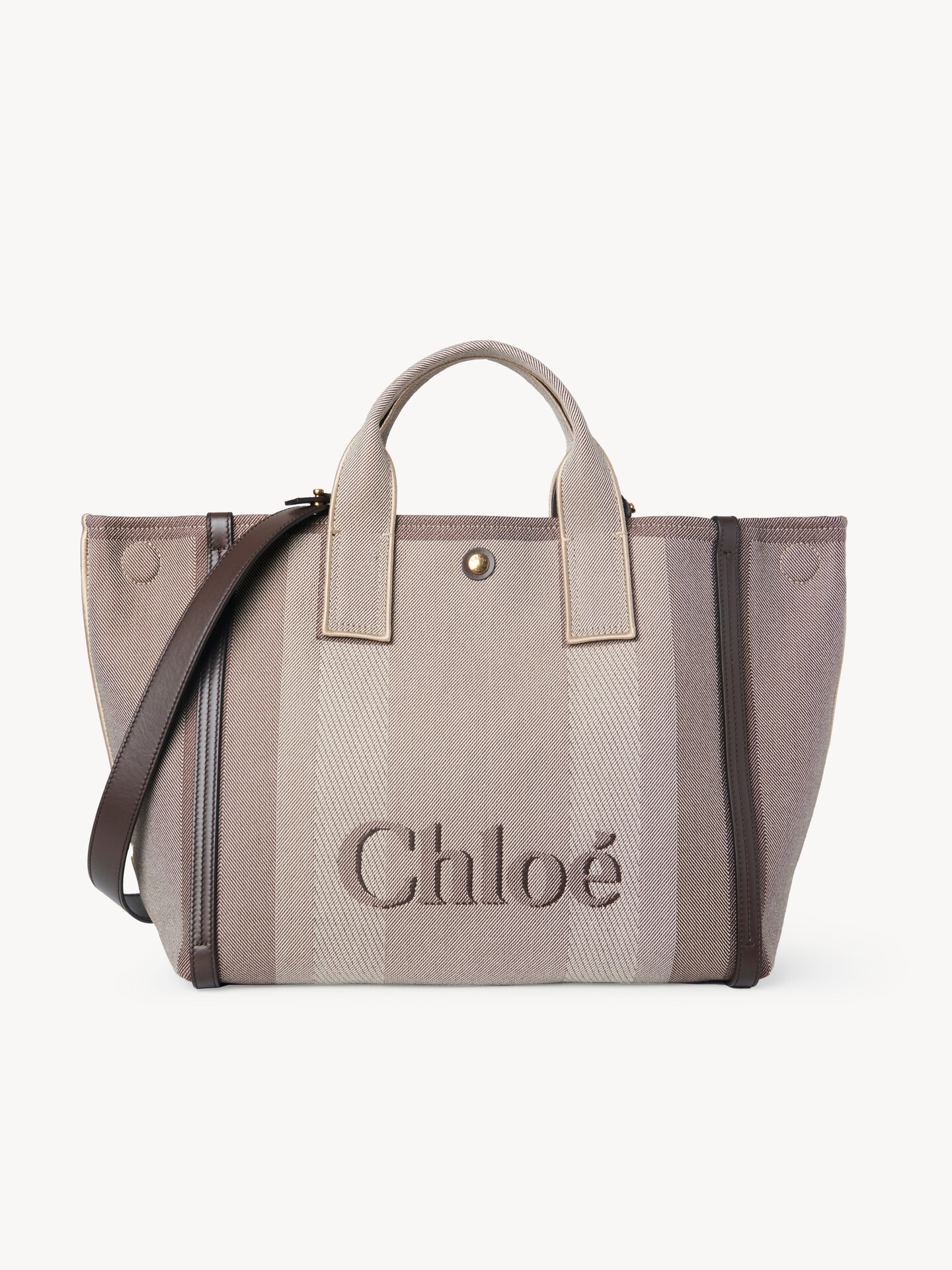 キャンバス製Chloé Carryトートバッグ 茶色 - Chloé