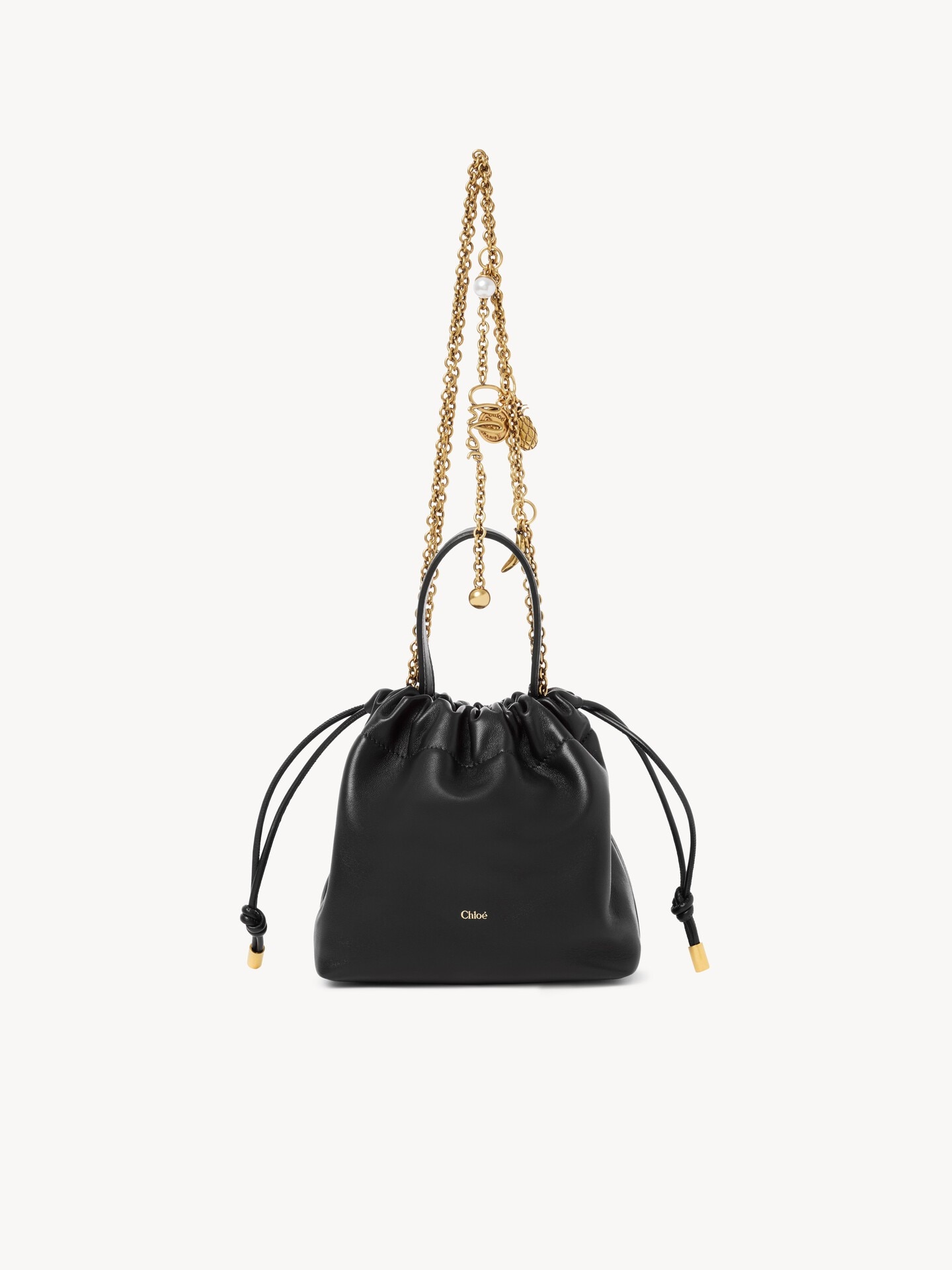 チェーン付きソフトレザー製Chloé Iconsミニショルダーバッグ 黒 - Chloé