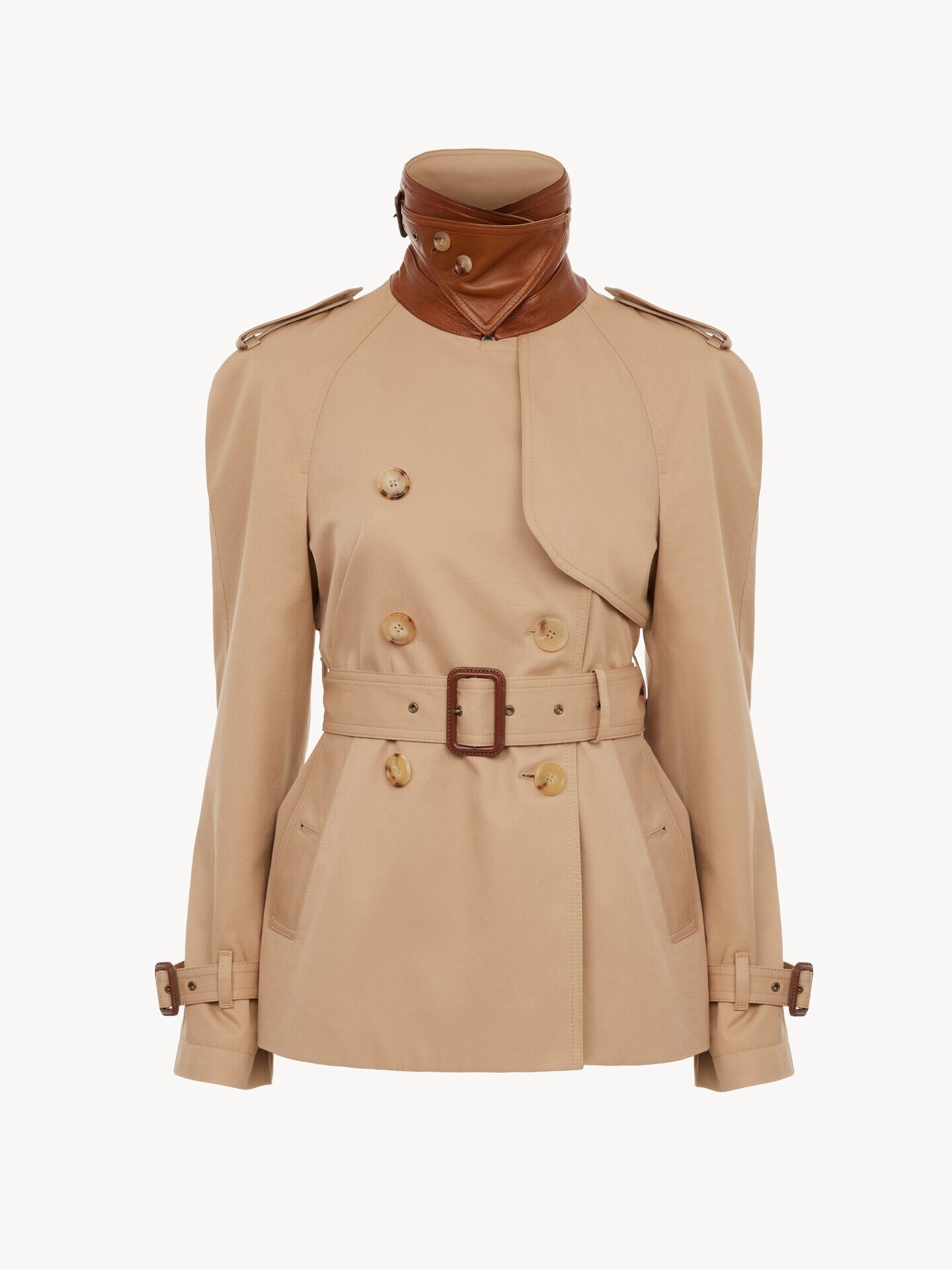 chloe クロエ CHLOE ベージュ コート ベルト付き 34 ショート丈