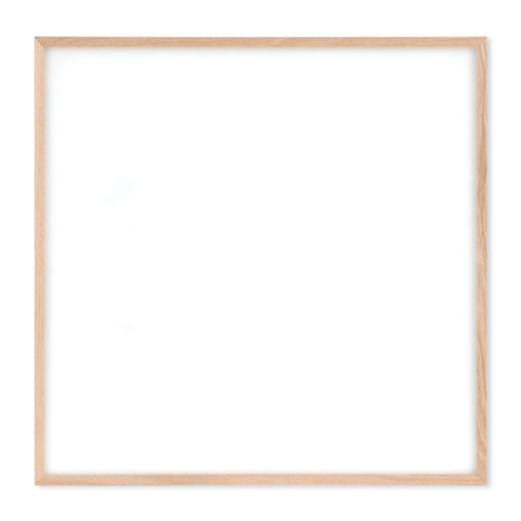 木製ポスターフレーム 50×50cm オーク材 無垢材 枠の幅が細いタイプ