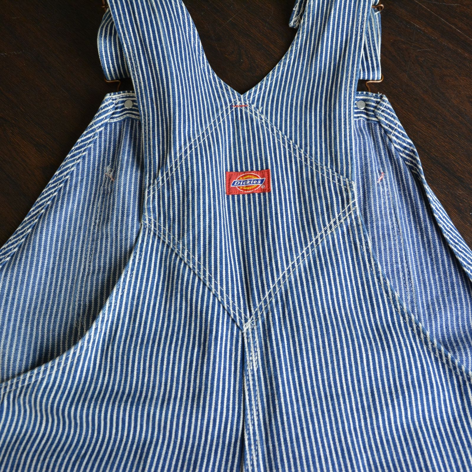 古着 90's / Dickies ディッキーズ ヒッコリー オーバーオール / 40×30