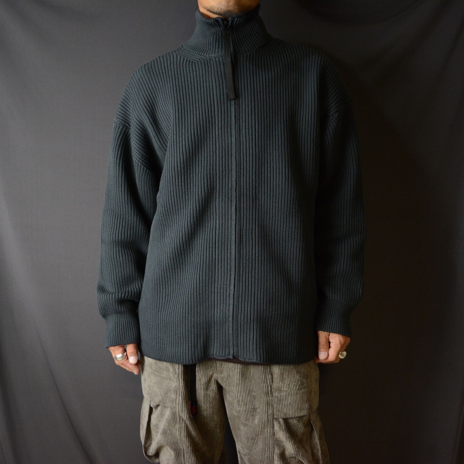 N.HOOLYWOOD - DRIVERS KNIT （CHARCOAL） / ドライバーズ ニット