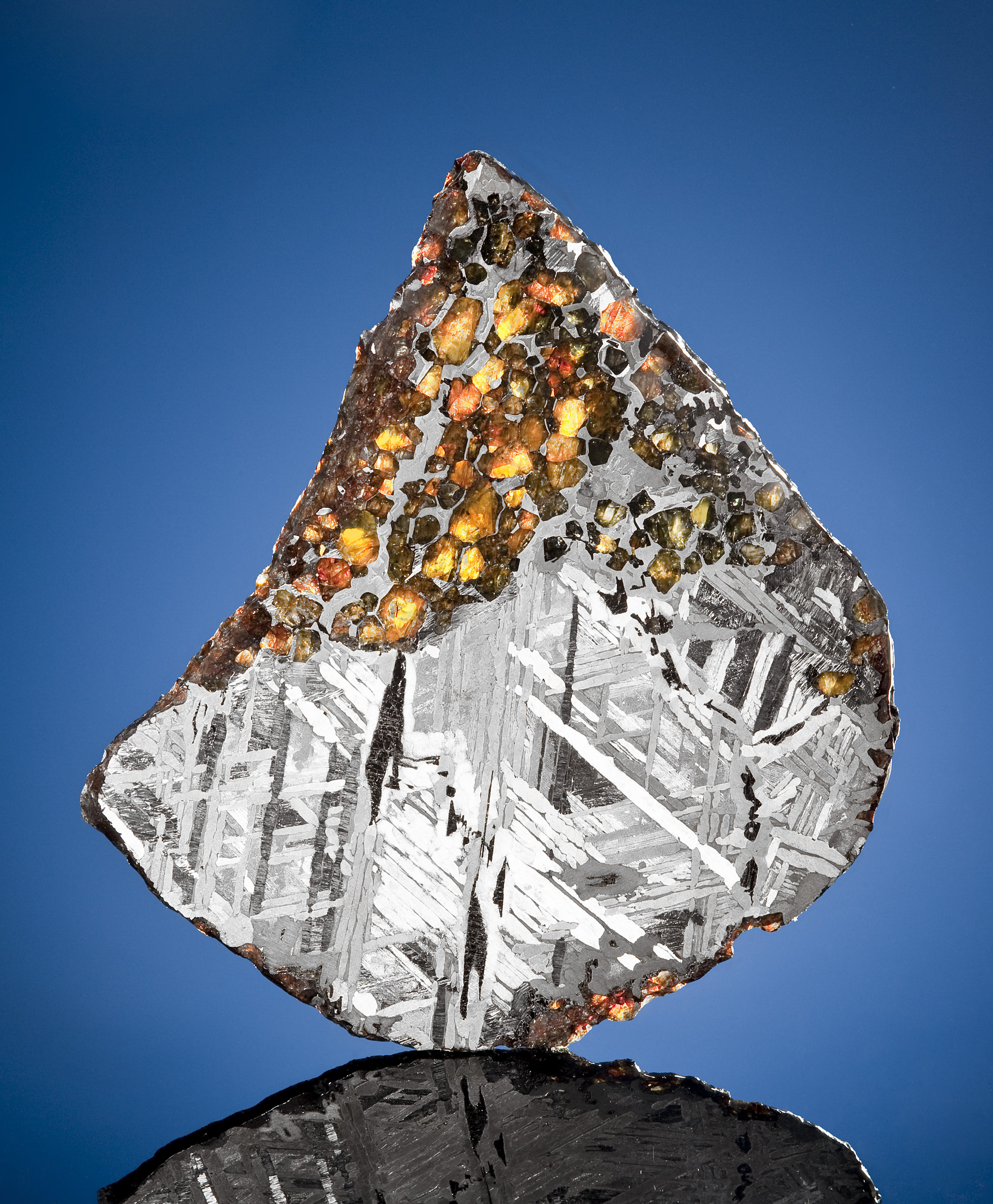 A Complete Slice of Imilac Meteorite, DISCOVERED IN THE ATACAMA