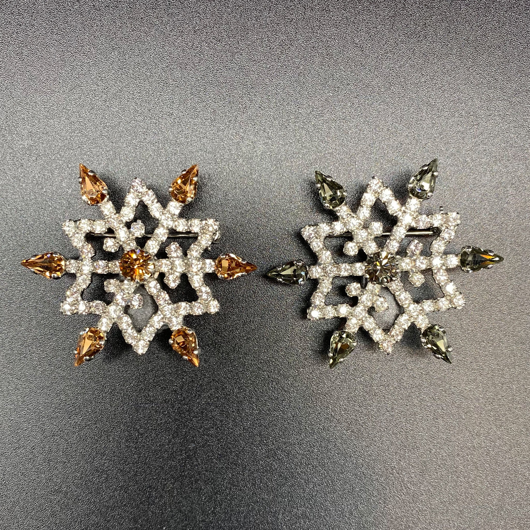 スワロフスキージュエリー】スノーフレイクブローチ/Snowflake brooch