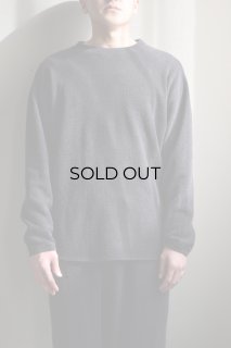 COMOLI (コモリ) フリース クルーネック [FADE BLACK]