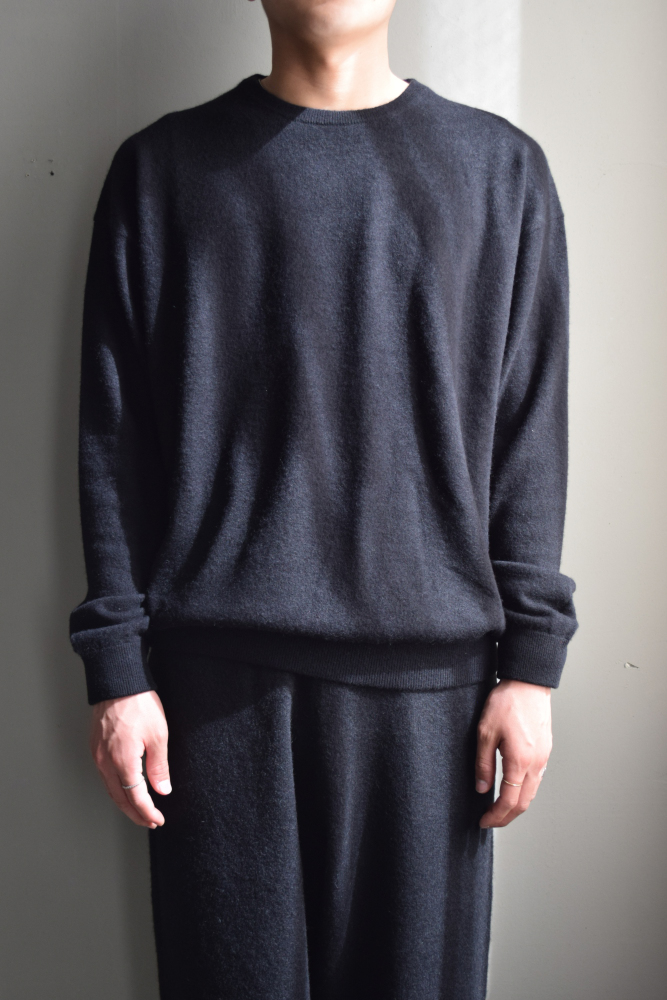 WALENODE (ウェルノード) Innocent YAK Sweat like sweater [BLACK]