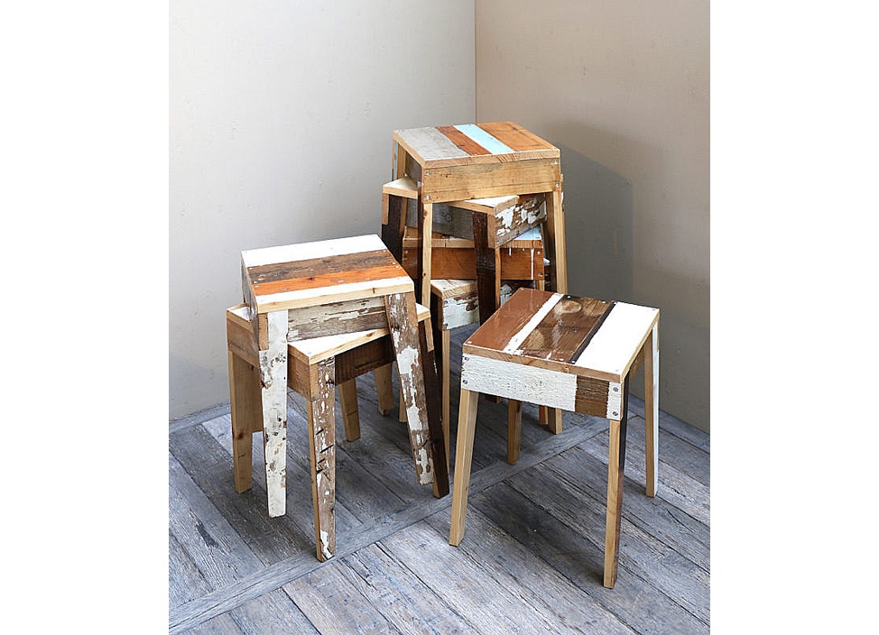 PIET HEIN EEK / ピート・へイン・イーク】STOOL IN SCRAPWOOD