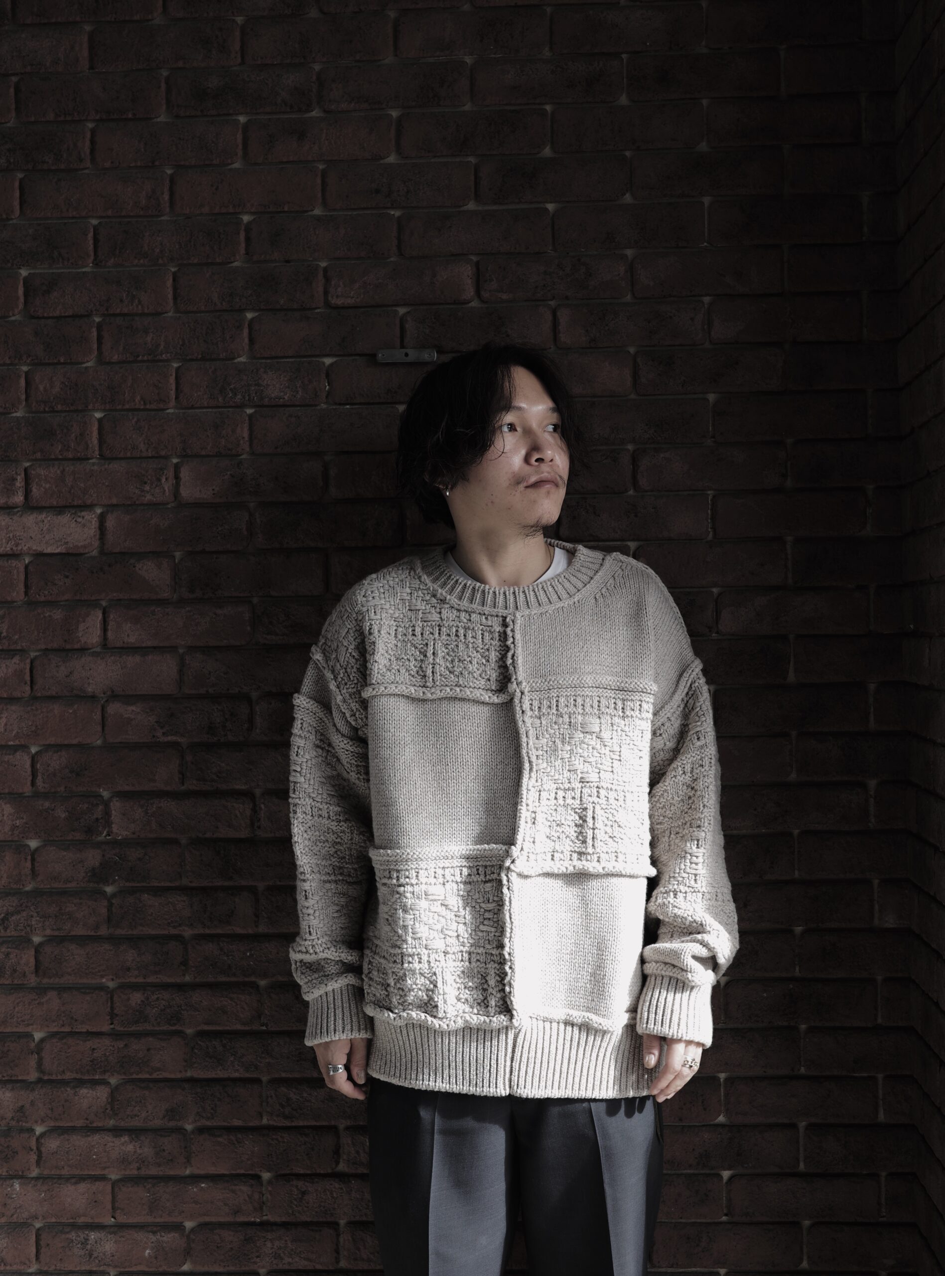 Name.】PATCHWORK KNIT SWEATER | CIENTO BLOG