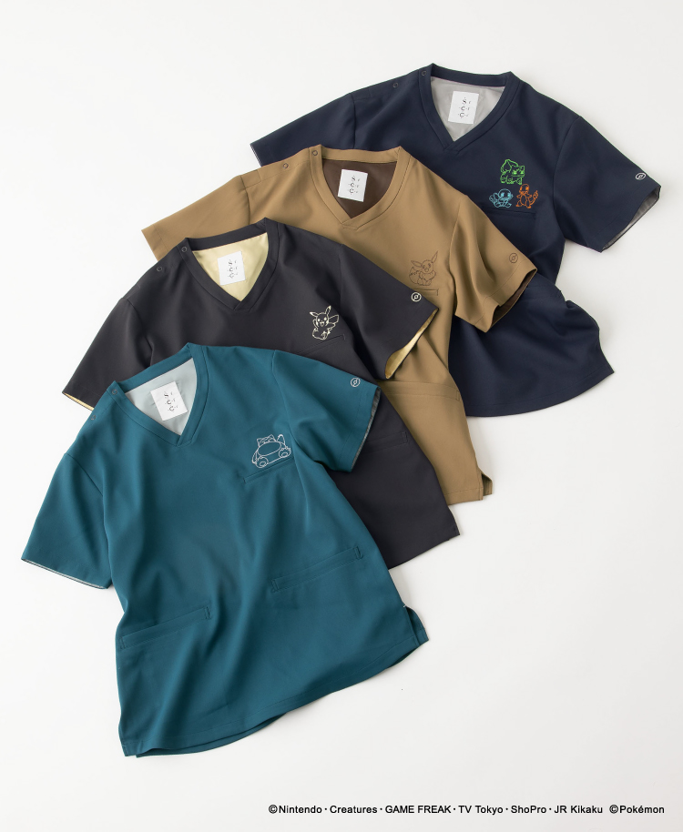 ポケモンスクラブトップス(男女兼用) | おしゃれ白衣のクラシコ公式通販