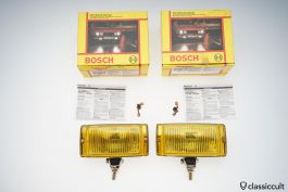Bosch Pilot 150 amber lens Fog Lamps 1987 NOS