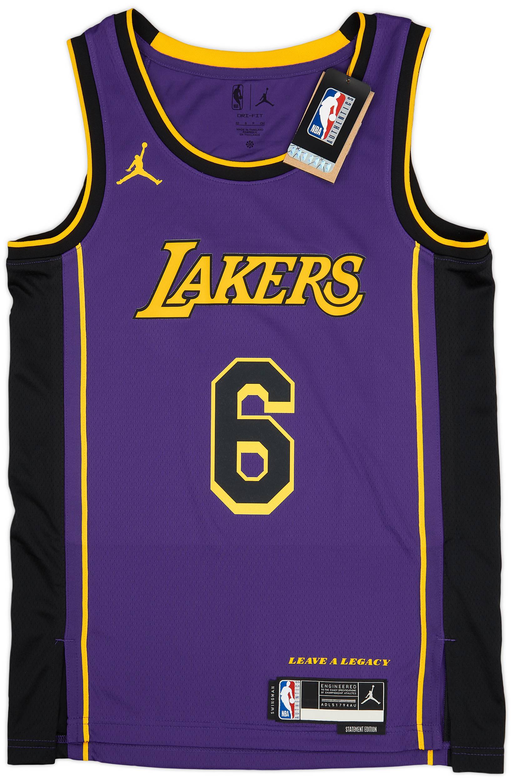 2022-23 LA Lakers James #6 Jordan Swingman Alternate Jersey (XXL)