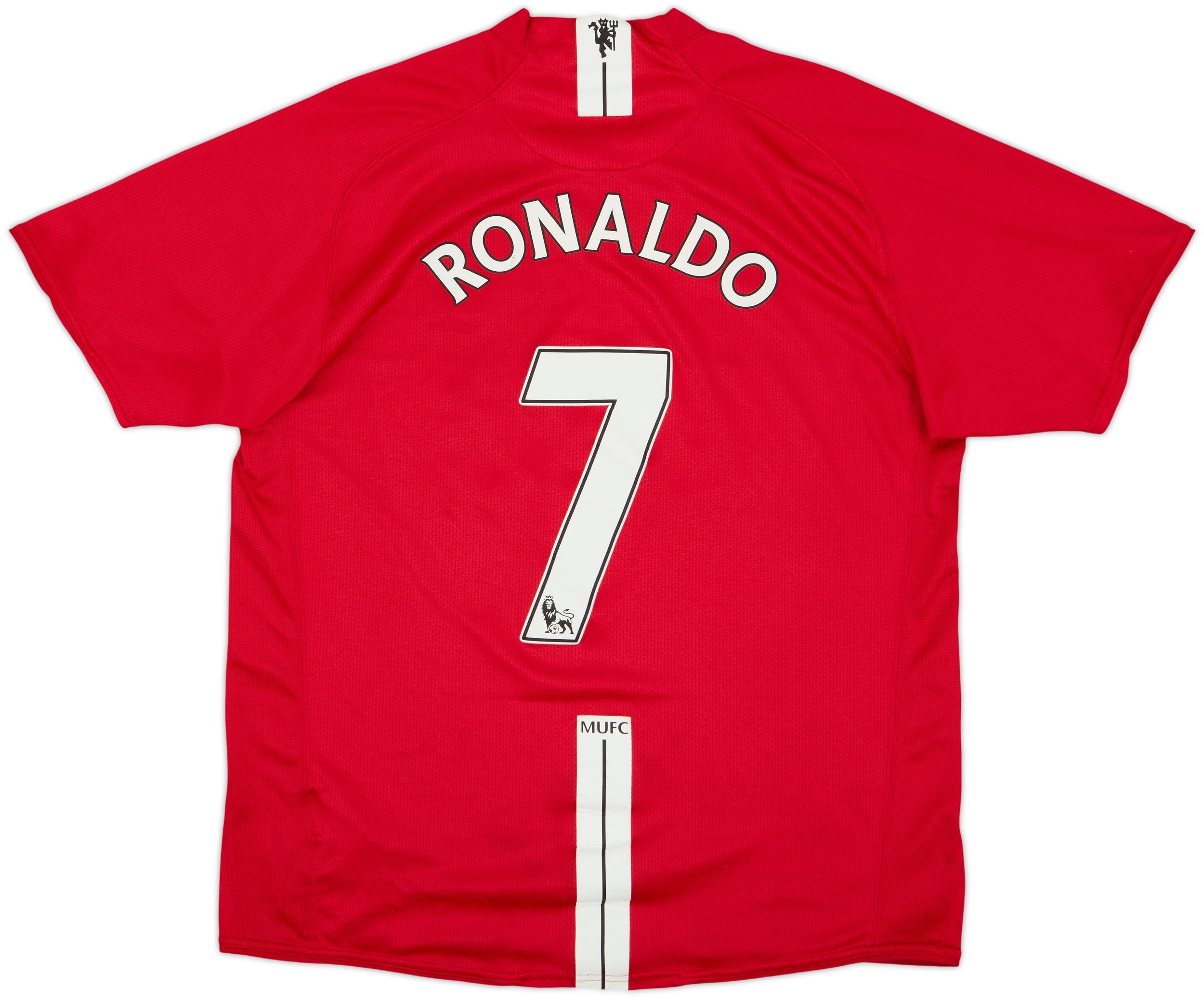 2007-09 Manchester United Home Shirt Ronaldo #7 - 7/10 - (L)