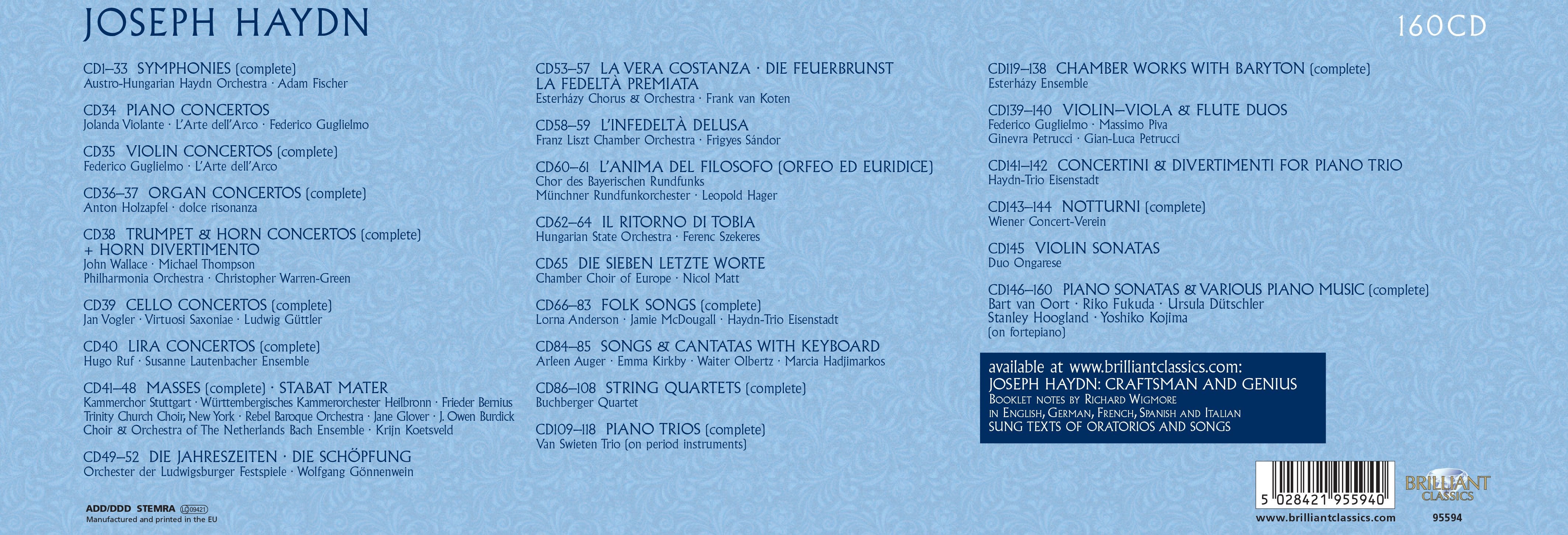 HAYDN EDITION (160 CDs) – ClassicSelect World
