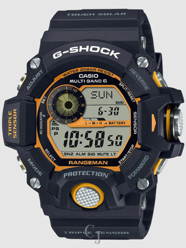 G-SHOCK RANGEMAN ATOMIC SOLAR BLACK X YELLOW WATCH GW9400Y-1