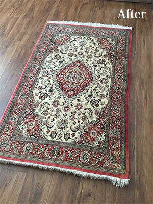 新潟県 T様 （ペルシャ絨毯 ：クリーニング 日焼け修理作業） | 実績