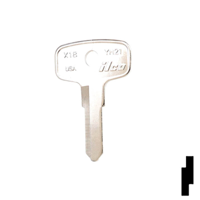 Uncut Key Blank | Yamaha, Kawasaki Motorcycle | X18 ( YH21 )