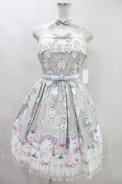 Angelic Pretty / 猫のお茶会ジャンパースカートSet H-23-07-14-033h-1
