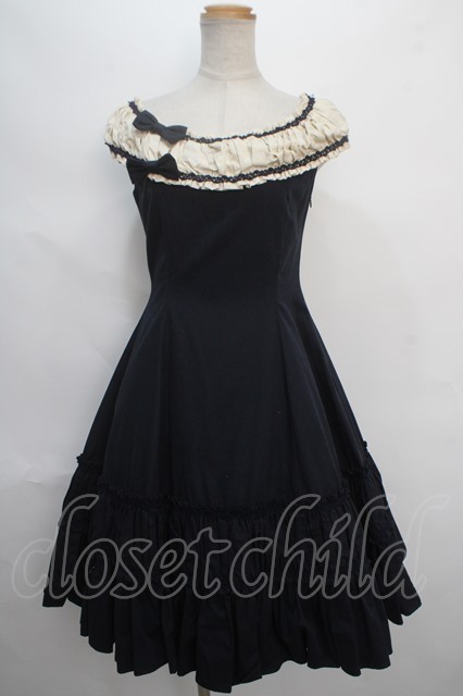 Mary Magdalene /アルベルティーヌワンピース 紺 Y-24-05-13-101-CL-OP