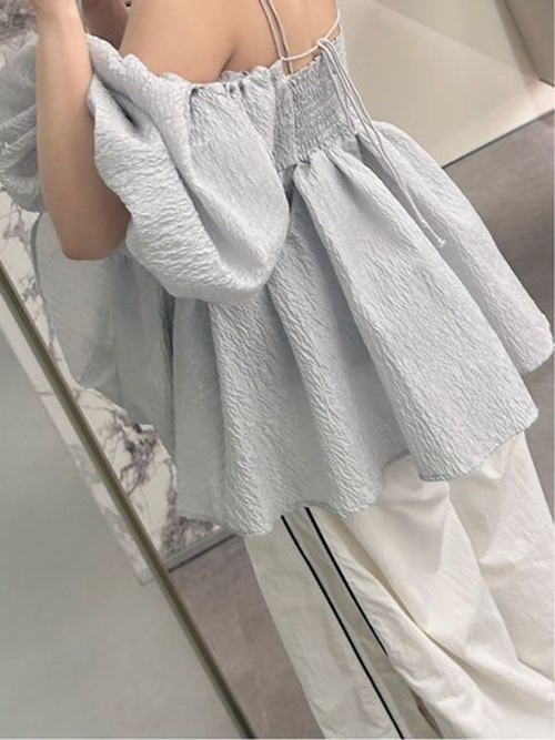 LILY BROWN / リリーブラウン同型 3wayジャガードペプラムビスチェ