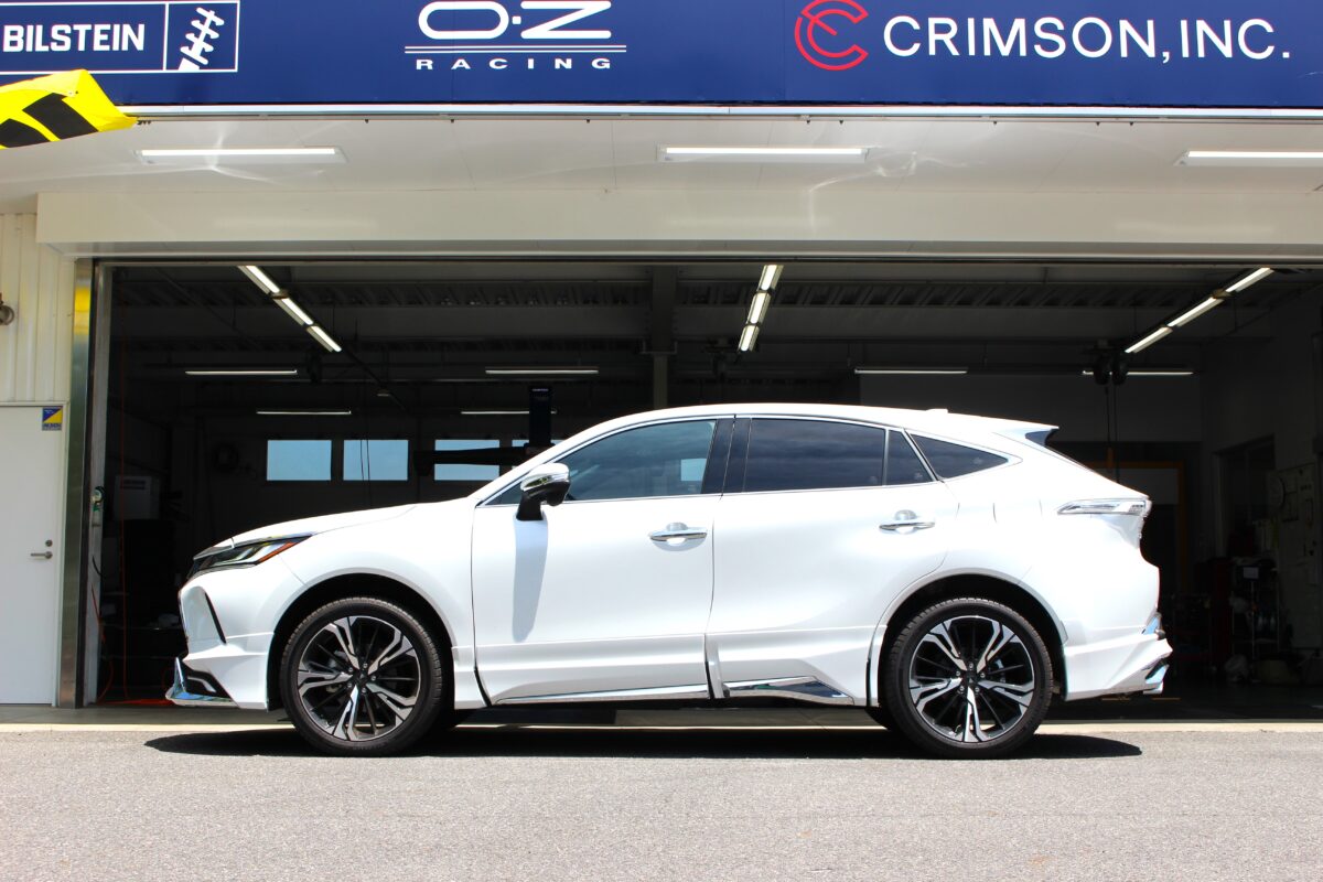 80ハリアーにTEIN車高調を装着！ダウン量が多いとアライメントは