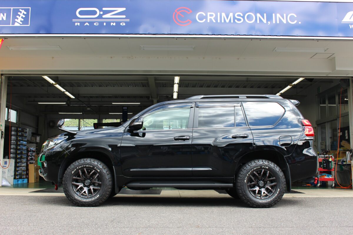 150プラドをモトレージTERRAコイルスプリングで前後水平にリフトアップ