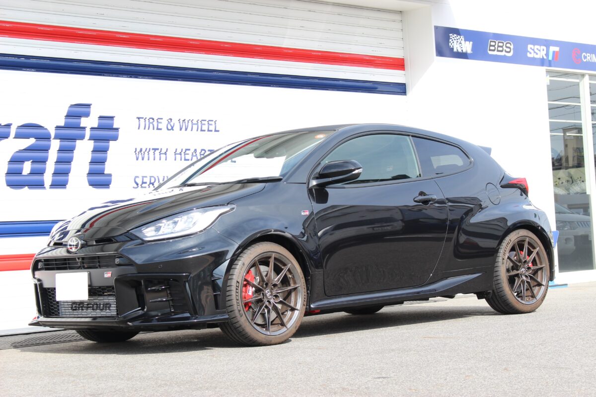 GRヤリスのローダウン】ガレージ ジーフォース オリジナルダウンサス