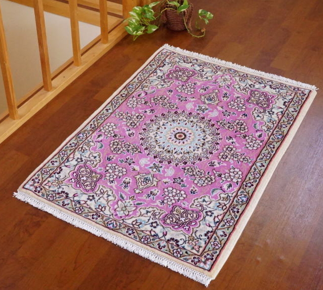 ペルシャ絨毯・ナイン産 cn18219 /家庭織りギャッベ＆キリムクラフトワーク