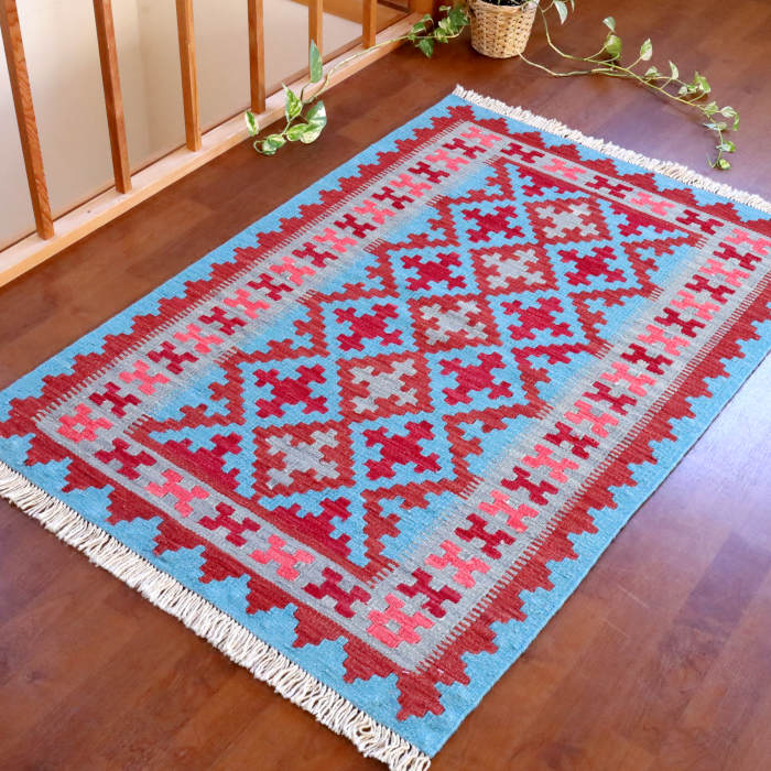 キリム 120×80cm（大きめ玄関マットサイズ）｜手織ラグの店クラフトワーク